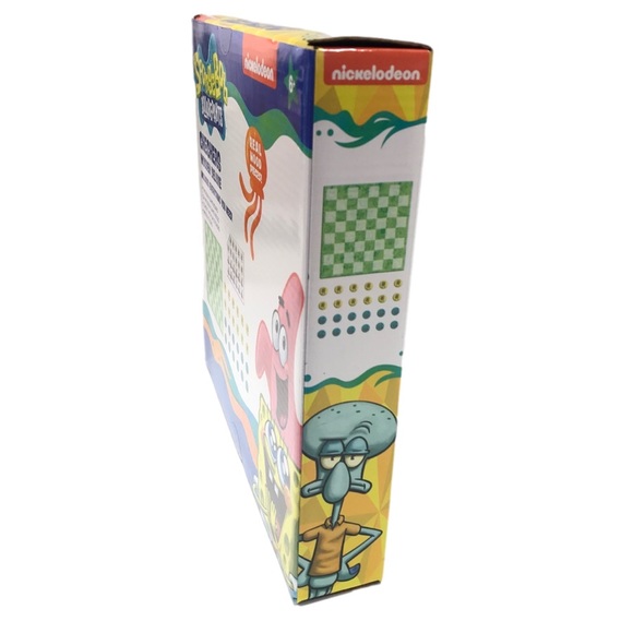 SpongeBob SquarePants Wooden Deluxe Checker Set Nickelodeon New Sealed Game - Picture 5 of 14